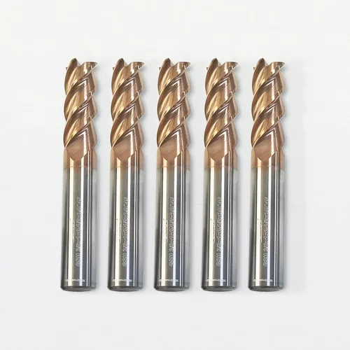 Miniatura 11 de Tools GSH Carburo Square End Mill, revestimiento ZrN, Fresa cuadrada para acero de aleación media, acero inoxidable, acero de dureza, mecanizado