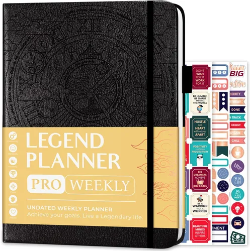 Miniatura 8 de Legend Planner PRO - Agenda semanal y mensual de lujo para aumentar la productividad y alcanzar tus objetivos. Cuaderno organizador de gestión