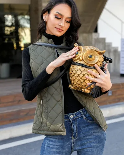 Miniatura 6 de Xeoxarel Chaleco acolchado para mujer, chaleco acolchado (disponible en 2 bolsillos interiores)