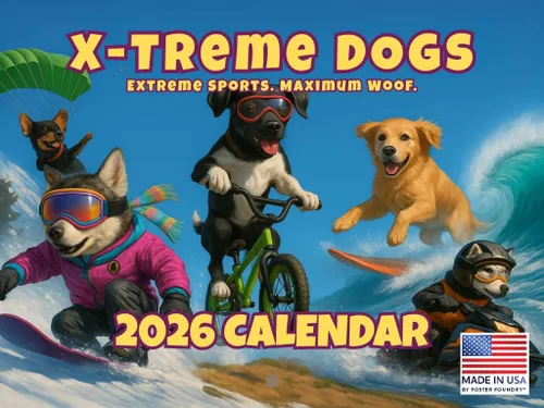 Miniatura 60 de Calendario de pared mensual 2025 Great Dane de 12 meses, fabricado en Estados Unidos