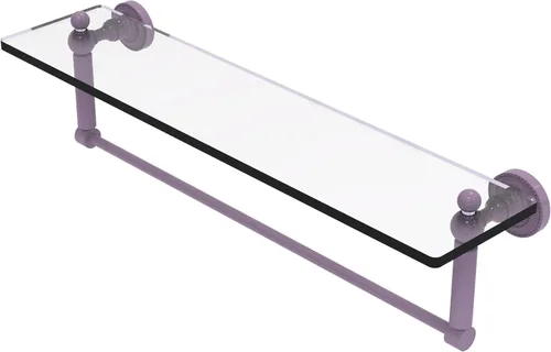 Miniatura 13 de Allied Brass DT-1TB/16-PB Estante de vidrio con toallero, 16 pulgadas x 5 pulgadas Latón pulido