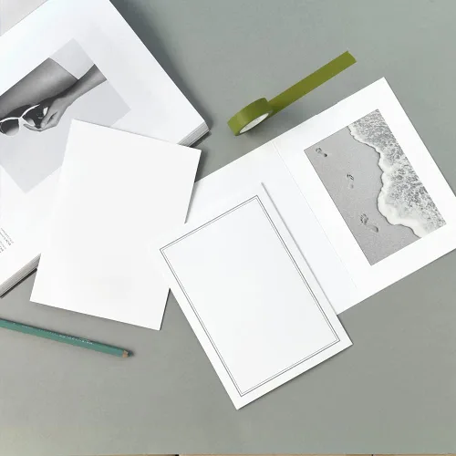Miniatura 3 de Monolike Tarjeta de fotos con marco de papel, juego de 25 piezas en blanco, marco de fotos de 4 x 6 pulgadas, tarjetas de felicitación, surtido