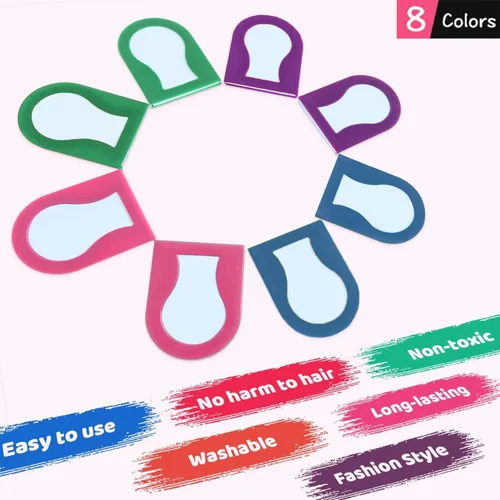 Miniatura 3 de Hair Chalk for Kids - All Red 8 Pieces Washable Temporary Hair Color Set - Vibrant Red Dye for Girls - Non-Toxic on Dark Hair