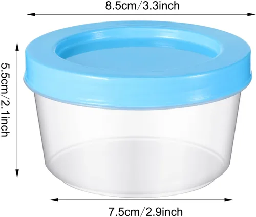 Miniatura 3 de Tanlade 24 recipientes de almacenamiento de alimentos para bebés, 7 onzas, pequeños recipientes de plástico con tapas, cuencos reutilizables