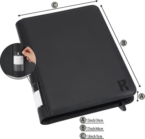Miniatura 6 de Premium Carpeta con más de 1000 bolsillos, carpeta de álbum de 16 bolsillos sin anillas para cartas coleccionables con diseño de etiqueta, carpeta