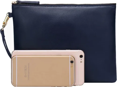 Miniatura 2 de DORIS&JACKY Bolso de mano de piel de cordero para mujer, grande, suave, con correa