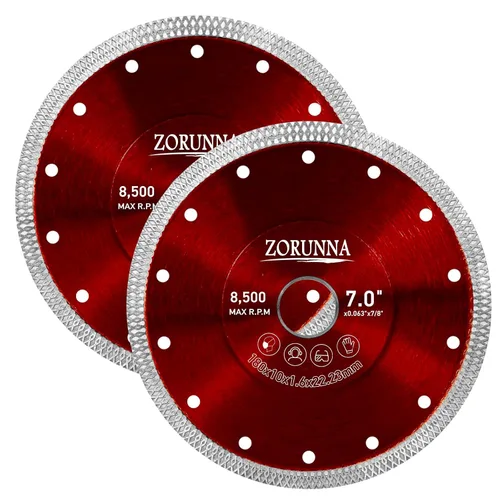 Miniatura 18 de ZORUNNA Hoja de diamante de 4 pulgadas para amoladora angular, hoja de sierra de azulejos súper fina para corte suave, 2 cuchillas de corte