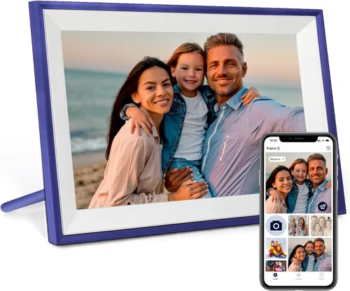 Marco de fotos digital de 10.1 pulgadas con pantalla táctil Full HD de 1280 x 800 IPS, marco inteligente WiFi de 32 GB para compartir fotos y videos