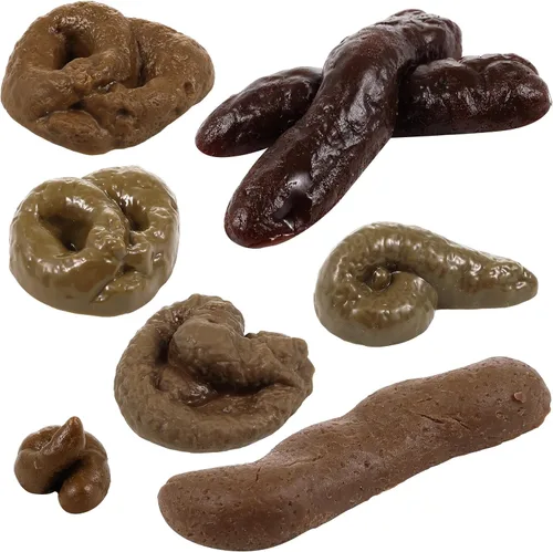 Miniatura 8 de Chivao 7 piezas falsas realistas falsas broma de turd realista poo juguete de broma y prácticos juguetes de broma para el día de los inocentes
