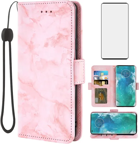 Asuwish Compatible con Moto Edge Plus y protector de pantalla de vidrio templado, accesorios para celda, soporte de ranura para tarjetero, soporte