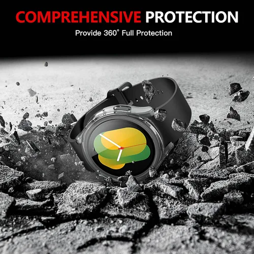 Miniatura 5 de Misxi - Juego de 2 fundas rígidas de policarbonato con protector de pantalla para Samsung Galaxy Watch 5 Galaxy Watch 4 de 40 mm, funda ultradelgada