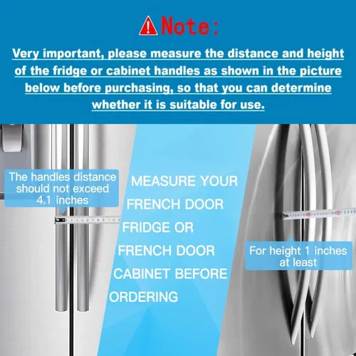 Miniatura 3 de Rofio Cerradura para refrigerador, cerradura de nevera mejorada de 4 dígitos para refrigeradores de puertas francesas, cerraduras de gabinete, fácil