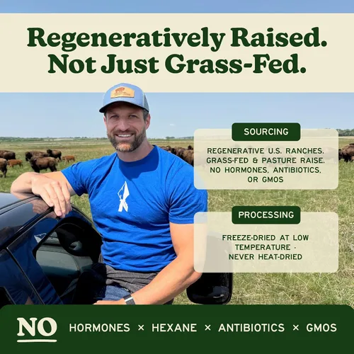 Miniatura 5 de MK Supplements American Beast, Suplemento de Órganos de Bisonte para Atletas, Apoya la Fuerza, Resistencia y Recuperación, Liofilizado, No-GMO