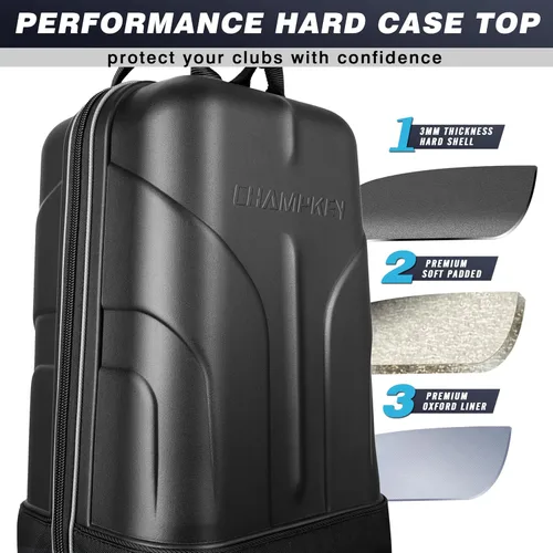 Miniatura 3 de CHAMPKEY Premium Soft-Padded Golf Travel Bags for Airlines - Travel Golf Gags for Airlines with Premium Oxford Fabric and Oversized Wheels