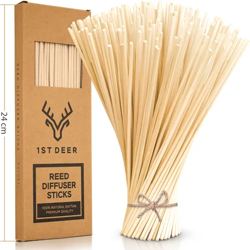 Miniatura 6 de Varillas de fibra – 100 varillas difusoras de varillas negras para aceite esencial, aroma, spa, fragancia, aromaterapia (9.4 in x 0.118 in)