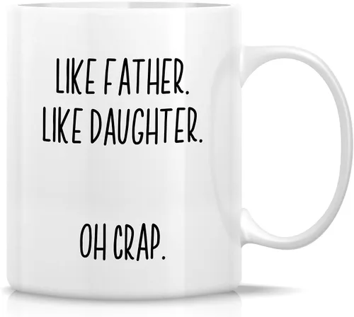 Miniatura 22 de Retreez - Taza divertida con texto en inglés "No. 1 Dad", 325 ml, tazas de cerámica, mensajes divertidos, sarcásticos, motivacionales, regalos