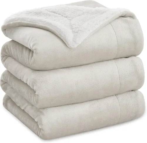 Bedsure GentleSoft - Mantas de forro polar Sherpa tamaño King para cama - Manta gruesa y cálida para mujeres y hombres, manta de felpa suave y 05 -