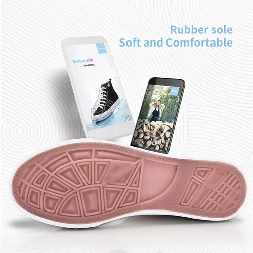 Miniatura 86 de Obtaom Zapatos de lona de alta calidad para mujer/hombre para jugar a media pantorrilla, zapatillas de deporte de moda casuales con cordones de alta