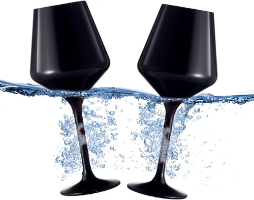 Miniatura 9 de Copas de vino de color rosa intenso irrompibles, flotantes para piscina, juego de 2 unidades, vasos Tritan, color magenta irrompible y rosa rubor