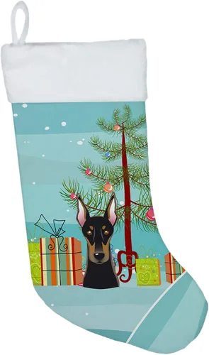 Miniatura 36 de Caroline's Treasures BB1590CS Árbol de Navidad y Alaskan Malamute Calcetines de Navidad para colgar en la chimenea, decoración de fiesta de Navidad