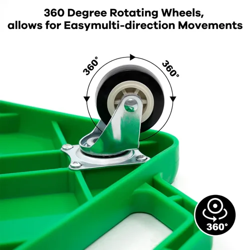 Miniatura 2 de Tabla de sentarse para niños con ruedas universales – Scooter de plástico de seguridad para niños de 6 a 12 años – Scooter deportivo manual con asas