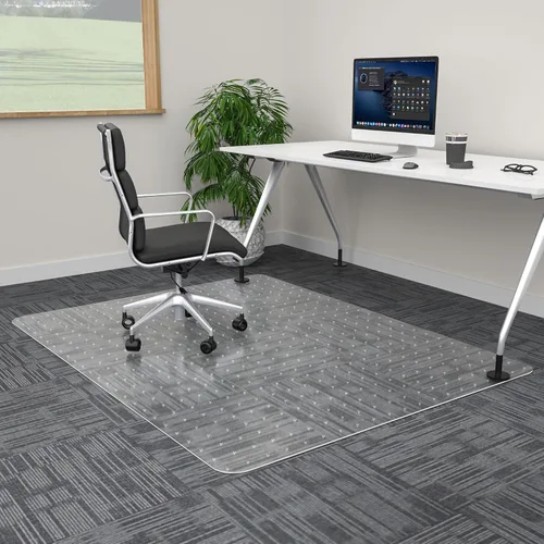 Miniatura 8 de 100pointONE Tapete para silla de oficina para suelos de madera, tapete de oficina fácil de deslizar para sillas rodantes, tapete transparente