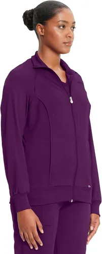 Miniatura 83 de Infinity by Cherokee 2391A - Chaquetas médicas con cremallera frontal para mujer, tela elástica en 4 direcciones