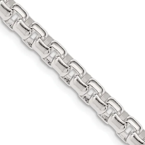 Miniatura 2 de IceCarats Collar de cadena de eslabones redondos de plata de ley 925 de 0.205 in