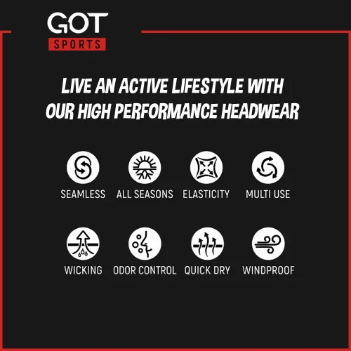 Miniatura 5 de GOT Sports Bandana de tubo - Polaina para el cuello para mujeres y hombres, máscara facial, envoltura para el cuello, bufanda para la cabeza