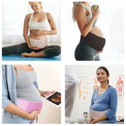 Miniatura 5 de Cinturón de maternidad para el vientre, cinturón de apoyo para el embarazo, cinturón de apoyo abdominal suave y transpirable, alivia el dolor