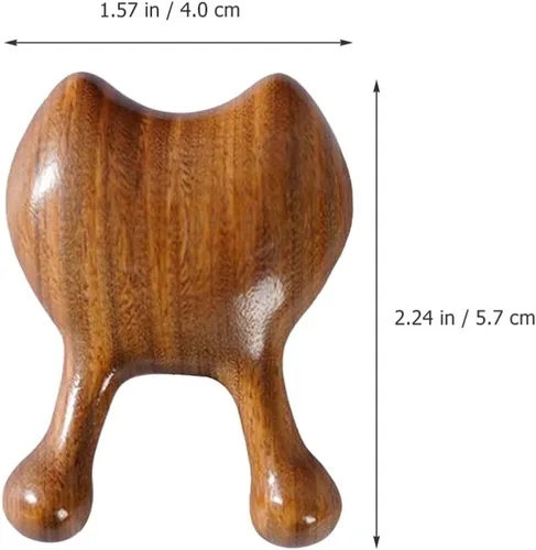 Miniatura 2 de Beaupretty Herramienta de masajeador de nariz, raspador de acupuntura facial de madera, pequeño masajeador portátil para raspado de nariz para uso