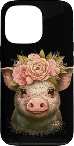 Miniatura 10 de Pig with Leopard Headband Flower Cute Pig Lover Case for iPhone 17