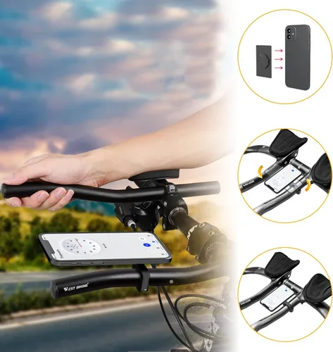 Miniatura 5 de Soporte de barras Aero - Garmin Bike Computer Mount para Garmin Edge, compatible con computadora GPS de bicicleta, Wahoo, Bryton, Cateye, GoPro Full