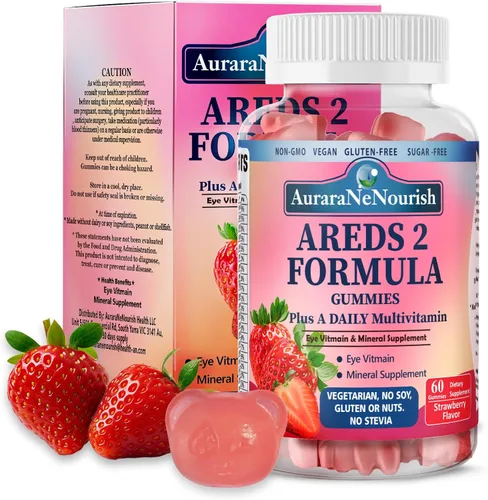 Areds 2 + Fórmula avanzada para MacularHealth, suplemento de vitaminas y minerales 22 en 1 con zeaxantina, zinc y vitamina C que apoya la tensión