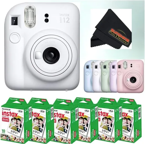 Miniatura 17 de Fujifilm Instax Mini 12 cámara instantánea Blossom Pink con unidad flash USB Sandisk de 32 GB + paquete de película Fujifilm Instax Mini de 40