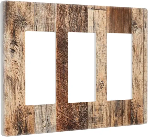 Miniatura 38 de Placa Decorativa de Pared Beige Boho de Mediados de Siglo Sol Abstracto 1-Gang Retro Años 70 Arte Geométrico Moderno con Arco Eléctrico Interruptor