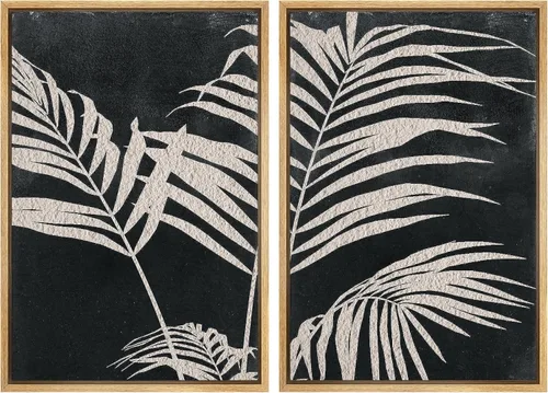 Miniatura 150 de SIGNWIN Lienzo enmarcado para pared, ilustraciones abstractas texturizadas en tonos beige terrosos, arte moderno, decorativo, contemporáneo