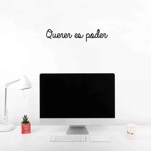 Miniatura 2 de Querer ES Poder / Will is Power - Calcomanía de vinilo para pared, 4 x 18 pulgadas, calcomanía inspiradora positiva de moda en español