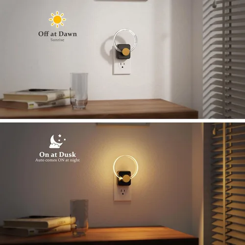 Miniatura 2 de JandCase Luz Nocturna, Luces Nocturnas Cambiantes de Color Enchufables en la Pared, Luz Nocturna RGB con Sensor de Luz, Luz Nocturna Enchufable