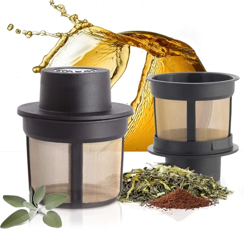 Miniatura 9 de Finum 63/421.41.00 - Cesta flotante de infusión de té y especias de hojas sueltas de acero inoxidable, tamaño grande, negro