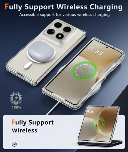 Miniatura 1094 de FNTCASE Funda para iPhone 13 Pro-Max: Fundas magnéticas transparentes compatibles con Magsafe Slim anti amarillamiento protección contra caídas