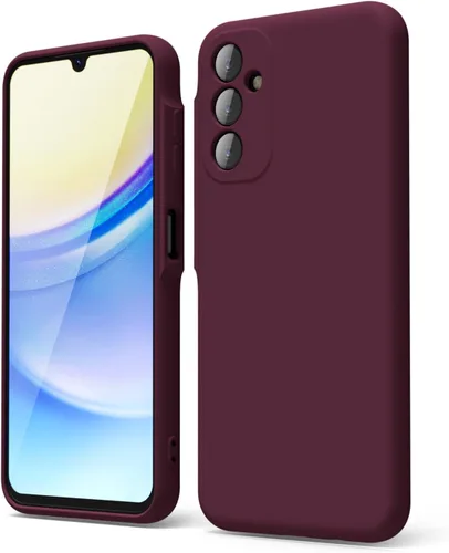 Miniatura 70 de oakxco Funda para teléfono Samsung Galaxy A12 con agarre de silicona líquida, linda delgada fina suave cubierta de gel de goma TPU lisa para mujeres
