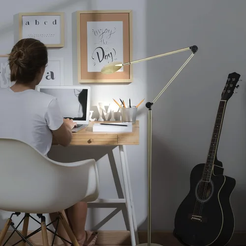 Miniatura 3 de Brightech Sage - Lámpara de pie y mesa LED 2 en 1 para manualidades, lámpara de lectura de pie ajustable sobre silla, para sala de estar y oficina