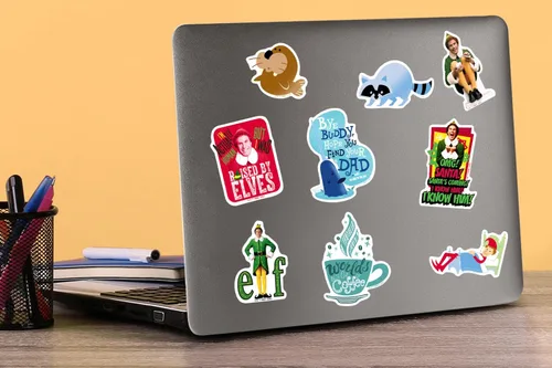 Miniatura 5 de Buddy the Elf - Paquete variado de 100 calcomanías de vinilo grandes de lujo, para laptop, botella de agua, álbumes de recortes, tableta