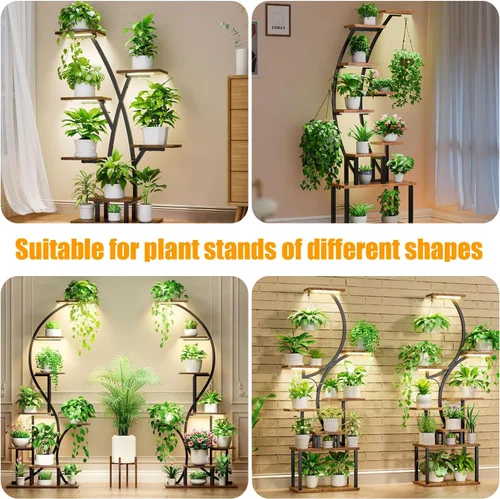 Miniatura 7 de Mini lámpara de cultivo de dos tiras de 8.6 pulgadas para plantas de interior, tiras de luz LED de cultivo de espectro completo de 3000K con Cálido