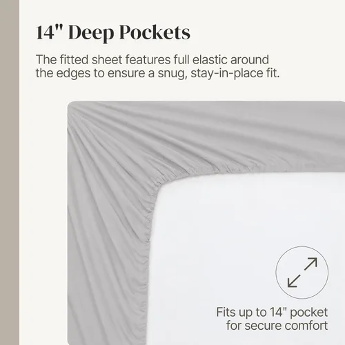 Miniatura 6 de Modern Threads Sábanas Sólidas de Microfibra Suave - Sábanas de Microfibra de Lujo - Incluye Sábana Encimera, Sábana Bajera con Bolsillos Profundos