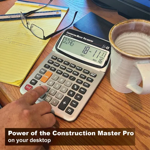 Miniatura 3 de Calculated Industries 44080 Construction Master Pro-Desktop Calculadora de fracción de pies y pulgadas de construcción avanzada con herramienta