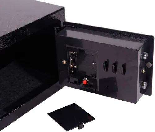 Miniatura 3 de Ochine Caja fuerte de seguridad de acero y caja de seguridad, caja de dinero negra, caja fuerte de acero con teclado digital, caja fuerte de Pequeño