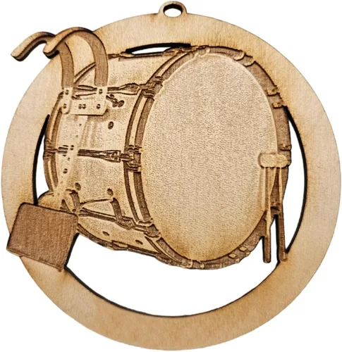 Adorno de bombo, regalos únicos de batería de banda de marcha: instrumentos con temática musical decoraciones de árbol y adornos de línea de batería