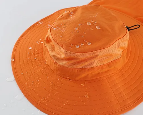 Miniatura 3 de Home Prefer Sombrero de malla para exteriores UPF50+ Sombrero de pesca de ala ancha con solapa para el cuello